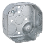 RACO HUB-126 – Caja de Conexión Octogonal / Acero Galvanizado / 6 Entradas / Profundidad 1 1/2 in (38.1 mm) / UL Listed