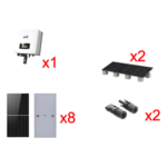 AFORE HNS5000TLKIT1 – Kit Solar de Interconexión a Red / 5 kW / 220 Vca / 8 Paneles de 645 W / Inversor Monofásico con MPPT / Wi-Fi Integrado / Kit de Montaje Incluido