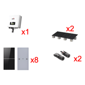 AFORE HNS5000TLKIT1 – Kit Solar de Interconexión a Red / 5 kW / 220 Vca / 8 Paneles de 645 W / Inversor Monofásico con MPPT / Wi-Fi Integrado / Kit de Montaje Incluido