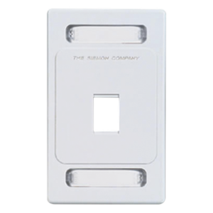 SIEMON KFP-S-01-02S – Placa de Pared Keystone / 1 Salida / 6 Puertos MAX / Instalación Frontal o Trasera / Color Blanco