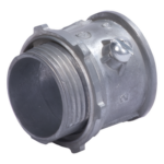 JUPITER JU-PD-34-CON – Conector para Tubería Rígida / 3/4" (19mm) / Pared Delgada / Rosca NPT 14 Hilos / Galvanizado con Esmalte Zinc / Etiqueta Verde