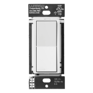 LUTRON ELECTRONICS DVRFASWH – Interruptor Auxiliar Cableado / Control Multiubicación / Hasta 10 Puntos / 150 ft (45 m) / 120 V~
