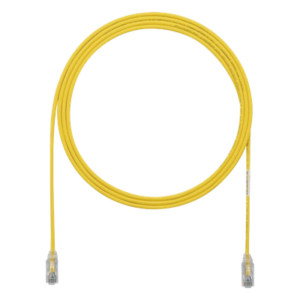PANDUIT UTP28SP10YL – Cable de Parcheo Cat6 / UTP 28AWG / 3.05 m (10 pies) / Diámetro Reducido 3.8 mm / Amarillo