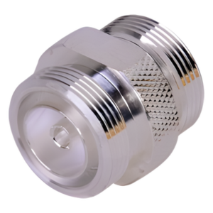 RF INDUSTRIES,LTD RFD-1653-2 – Adaptador Barril / DIN 7-16 Hembra a Hembra / Cuerpo Bronce Plateado / Aislante Teflón / Montaje en Línea