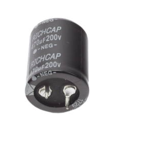 EPCOM POWERLINE CAD-4706JMS-001 – Capacitor de Aluminio / 470μF / 200V / ±20% / 1.45A RMS / 25mm Ø / 1000h @ 105°C