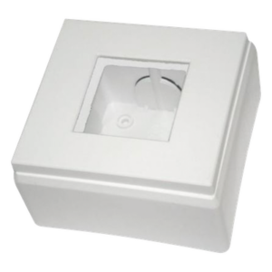 IBERNEX NX9008 – Caja de Superficie / 92x94x42 mm / ABS Blanco / Marco Embellecedor Incluido / 3.62x3.70x1.65 in