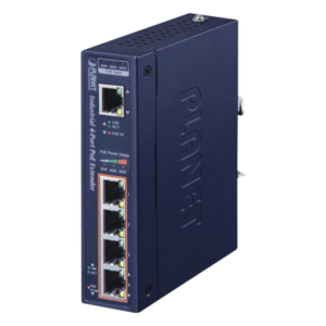 PLANET IPOE-E174 – Extensor PoE Industrial / Entrada 802.3bt / 4 Salidas Gigabit 802.3af/at / Alcance 200 m (656 ft) / 95 W por Puerto