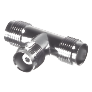 RF INDUSTRIES,LTD RFT-1229 – Adaptador en T / Doble TNC Hembra / 50 Ohm / Bronce Niquelado / Contacto Oro / Aislante Teflón
