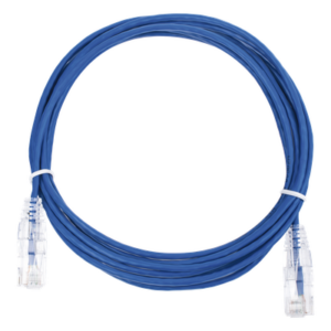 LINKEDPRO BY EPCOM LP-UT6-300-BU28 – Cable de Parcheo Slim UTP Cat6 / 3 m (9.84 pies) / 28 AWG / Azul / RJ45