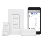 LUTRON CASETA WIRELESS PBDGPROPKG1W – Kit de Iluminación Inteligente / Hub Pro / Atenuador 150 W LED / Control Remoto Pico / Sin Neutro / HomeKit, Alexa, Google Assistant