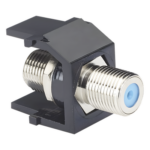 PANDUIT NKFBL – Módulo Acoplador Coaxial Tipo F / Keystone / 75 Ohms / 3.0 GHz / 0.66' [16.7mm] Altura / Color Negro