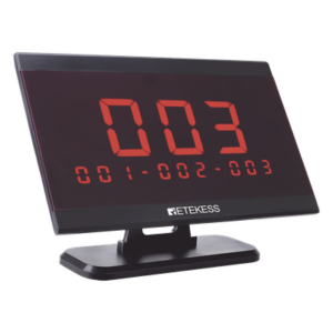 RETEKESS TD105 – Pantalla receptora inalámbrica / 433.92 MHz / 100-200 m / 999 transmisores / 9 áreas / 328-656 pies