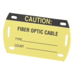 PANDUIT PST-FO – Kit de Etiquetas Autolaminadas para Fibra Óptica / 90.42 x 52.32 mm / 3.56 x 2.06 pulg / Negro con Amarillo / Interior/Exterior / -45°C a 93°C