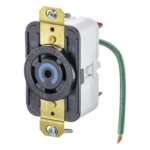 HUBBELL HUB-HBL-2810-ST – Receptáculo Industrial de Media Vuelta / 30 A / 120/208 V CA / 4 Polos / 5 Hilos / NEMA L21-30R / Interior Seco