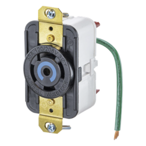 HUBBELL HUB-HBL-2810-ST – Receptáculo Industrial de Media Vuelta / 30 A / 120/208 V CA / 4 Polos / 5 Hilos / NEMA L21-30R / Interior Seco