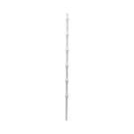 SFIRE SF-POST-6W – Poste de Paso para Cerca Eléctrica / Tubo de Acero Galvanizado / 6 Aisladores / 1.4 m (4.6 ft) / Diámetro 25 mm (1 in) / Pintura Blanca Exterior