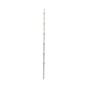 SFIRE SF-POST-6W – Poste de Paso para Cerca Eléctrica / Tubo de Acero Galvanizado / 6 Aisladores / 1.4 m (4.6 ft) / Diámetro 25 mm (1 in) / Pintura Blanca Exterior