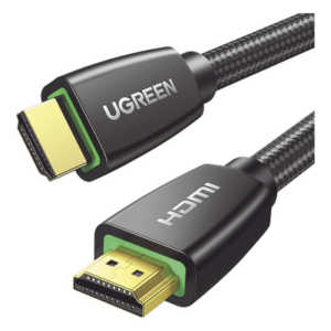 UGREEN 40414 – Cable HDMI 2.0 de Nylon Trenzado / 10 Metros (32.81 Pies) / 4K@60Hz / HDR / 3D / HEC (Canal Ethernet HDMI) / ARC (Canal de Retorno de Audio) / Color Profundo de 48 Bits / Audio de 32 Canales / HDCP 2.2 / Audio DTS: X / 18 Gbps / Blindaje de 4 Capas