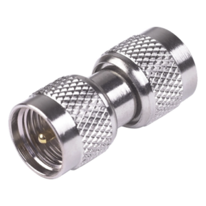 RF INDUSTRIES,LTD RFU-624 – Adaptador Barril / Mini-UHF Macho a Macho / Bronce Niquelado / Teflón / Montaje en Línea