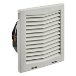 HOFFMAN HF1016414 – Ventilador con Filtro de Montaje Lateral / 159 CFM / 115 Vca / Diseño Click-Fit / Rejillas con Bisagra / Color Gris Claro