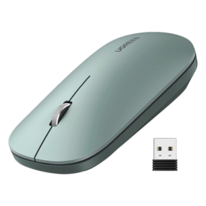 UGREEN 90374 – Mouse Inalámbrico / 2.4 GHz / Alcance 10 m (32.8 ft) / DPI 1000-4000 Ajustable / Ultra Delgado 3 cm / Scroll Aluminio / Silencioso 40 dB