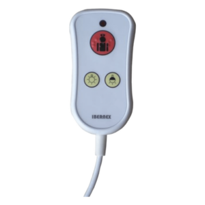 IBERNEX NX0883 – Pulsador de Cama Multifunción / IP67 / Botón Alarma / Control Luz / Cable Ignífugo 2m (6.5ft) / Conector DIN 7 Pines