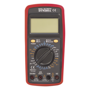 PRECISION DT9205A – Multímetro Digital / 600 V CC/CA CAT II / 1999 Recuentos / LCD 67 x 42 mm / Corriente 10 A / Resistencia 200 MΩ / HFE Transistores