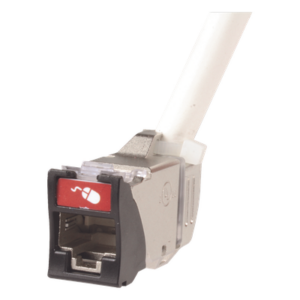 SIEMON Z6A-45S01 – Jack de Red / Categoría 6A Blindado / Montaje a 45° / Diseño Híbrido Compacto / Alta Densidad / Color Negro