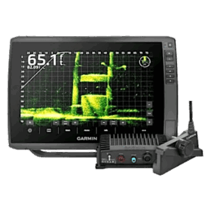 GARMIN 10-02882-10 – Plotter de Navegación GPS con Sonda Integrada / Pantalla Táctil IPS 12.1" WXGA / Receptor Multiconstelación 10 Hz / Sonda CHIRP 600W con ClearVü y SideVü / Compatibilidad AIS, DSC, LiveScope y Panoptix / IPX7 / 2.5A a 12V