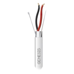 GENESIS 2202-1101 – Cable para Alarma y Control / 4 Conductores / 22 AWG / Blindado / Riser / 305 m (1000 ft) / Blanco