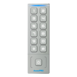ACCESSPRO PRO-KEYPAD-H1 – Teclado Autónomo de Acceso / 1000 Tarjetas y PIN / IP65 / Lector EM 3 cm (1.18 in) / Salida Wiegand 26/34 / -40°C a 65°C