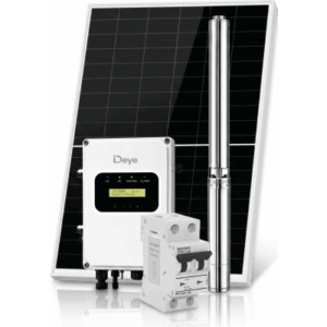 DEYE SP2200ACDCKIT – Kit de Bombeo Solar / 2200W (3 HP) / Controlador Híbrido AC/DC 136-264VAC / 108-403VCD / 2700W Fotovoltaico / Gabinete IP66 / Protección Eléctrica Integrada