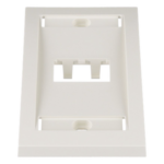 PANDUIT CFPE2IWY – Placa de Pared Vertical / 2 Puertos Mini-Com / Espacios para Etiquetas / 2.75 x 4.5 pulgadas / Blanco Mate