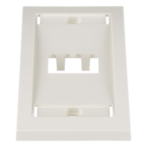 PANDUIT CFPE2IWY – Placa de Pared Vertical / 2 Puertos Mini-Com / Espacios para Etiquetas / 2.75 x 4.5 pulgadas / Blanco Mate