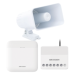 HIKVISION AXPRO-KIT-SIRENA-C – Kit de Alarma Inalámbrico / 48 Zonas / Sirena Exterior 30W IP65 / Relevador 0-36 VDC / Comunicación 433 MHz / AES-128