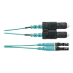 PANDUIT FX2ERLNSNSNM001 – Jumper de Fibra Óptica / Multimodo OM3 50/125 / LC-SC Dúplex / OFNR Riser / Aqua / 1 m (3.28 ft)