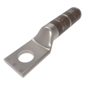 HUBBELL BURNDY HUB-YA2-C – Zapata Terminal de Cañón Largo / 35 000 V / Calibre 2 AWG / Tornillo 5/16 in / Barril Largo / Cobre Estañado