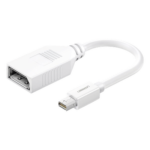 UGREEN 10445 – Adaptador Mini DisplayPort Macho a DisplayPort Hembra / Thunderbolt 2 / DP 1.2 / 4K@60Hz / 15 cm (0.49 ft) / Blanco