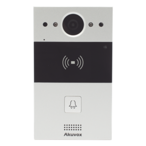 AKUVOX R20A – Videoportero IP / 1 Botón / Cámara 2 Megapixel / 110° / Lector MIFARE y PROX EM / SIP / ONVIF / IP65 / PoE / Control 2 Puertas / Cloud