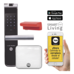 YALE-ASSA ABLOY MX89367 – Kit Cerradura Electrónica Inteligente / Apertura por Código, Biometría y Smartphone / 100 Huellas y 100 PINs / Puertas 35-90 mm / Cierre Automático / Wi-Fi