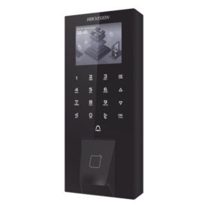 HIKVISION DS-K1T807MBFWX-E1 – Terminal de Control de Acceso Biométrico / Huella + Tarjeta M1 + PIN + Bluetooth / 5,000 Huellas / 150,000 Eventos / Pantalla LCD Táctil 2.4 / IP65 / PoE / Wi-Fi / Bluetooth