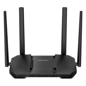 HIKVISION DS-3WR12C-H – Router Inalámbrico WISP / Hasta 1200 Mbps / Doble Banda AC 2.4 y 5 GHz / 4 Puertos 10/100 Mbps / 4 Antenas 5 dBi / 0.81 x 0.51 x 0.70 pies