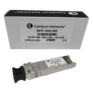 CAMBIUM NETWORKS SFP-10G-SR – Transceptor MiniGbic SFP+ 10 Gbps Multimodo, distancia hasta 300m, conector LC