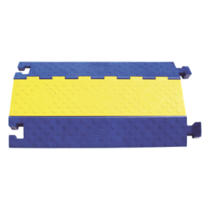HUBBELL HUB-HBL-TT-2B – Cubrecable de Piso / 2 Canales / 3 ft x 22 in x 4.31 in / Azul y Amarillo