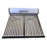 EPCOM STELPWH240 – Calentador Solar de Baja Presión / 240 L / 24 Tubos de Vacío / Resistente a Granizo 25 mm / Termotanque Inoxidable Grado Alimenticio / Altura Mínima 1.2 m (3.9 ft)