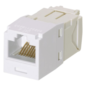 PANDUIT CJ688TGWH – Conector Jack RJ45 / Categoría 6 / 8 Posiciones 8 Cables / Estilo TG / Sin Herramienta Impacto / Color Blanco