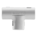 GEWISS DX-40-216 – Unión en T para Tubería Rígida / PVC Auto-extinguible / Libre de Halógenos / 16 mm / -5°C a 60°C