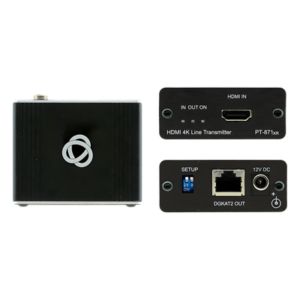 KRAMER PT-871/2XR-KIT – Kit Extensor HDMI 2.0 | DGKat™ 2.0 | 4K@60Hz (4:4:4) HDR | HDCP 2.2 | Alcance 60 m (196.9 ft) 4K60 4:4:4 | 70 m (229.7 ft) 4K60 4:2:0 | Alimentación Bidireccional | Compresión de Bajo Nivel | Latencia Cercana a Cero | Audio 32 Canales