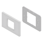 IBERNEX NX0068LT – Embellecedor para Caja Americana / ABS Antimicrobiano / Blanco con Efecto de Contraste / 84x120x8.5 mm / Colocación sin Herramientas