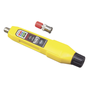 KLEIN TOOLS VDV-512-100 – Probador de cables coaxiales / RG59, RG6/6Q, RG7, RG11 / Mapeo de 4 cables / LED indicadores / 5.75" (146 mm) / 2x AAA